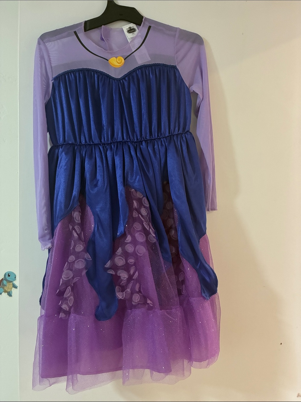 Disney Purple and Blue Ursula Costume Dress kids size Medium - NWOT